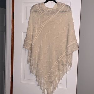 Cream poncho